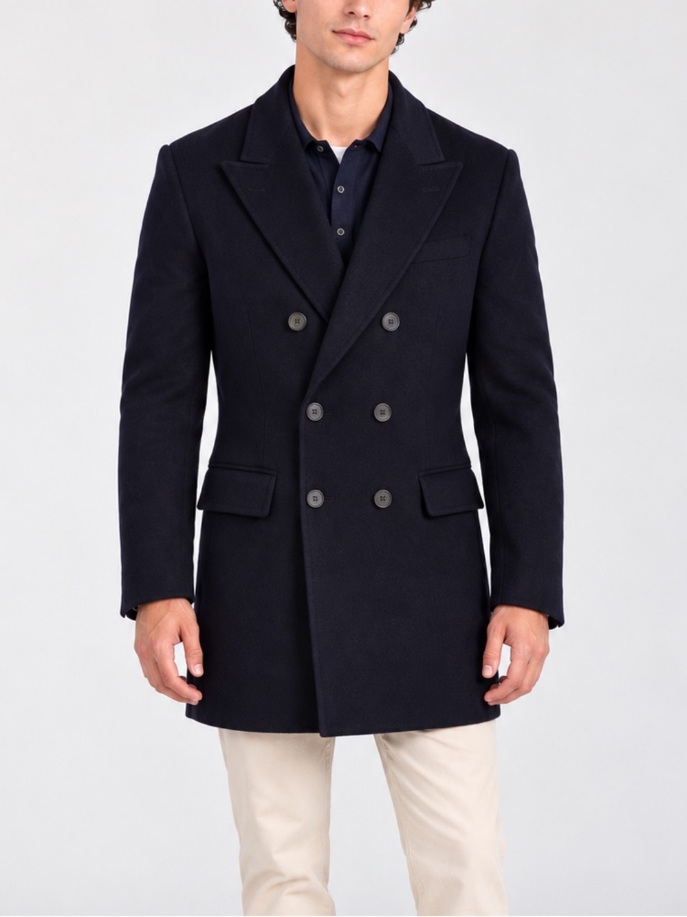 Alex Mill Wool Double Breasted Navy Wool Jacket - Picture 1 of 4